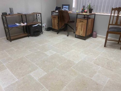 hsn-ceara-limestone-roman-pattern-indoor-flooring-study-installed