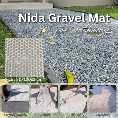 hsn-nida-gravel-mat-honeycomb-panel-walkway-installation