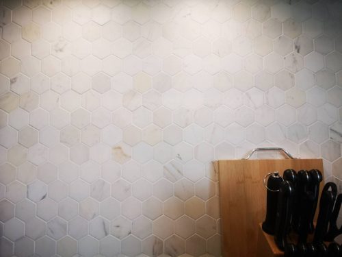 hsn-white-dolomite-honed-hexagon-kitchen